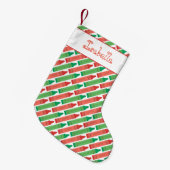 Petite Chaussette De Noël Ajouter Votre Nom Crayons Vacances (Devant (Accrochage))