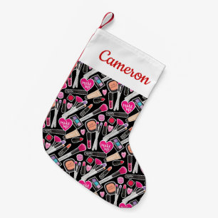 Petite Chaussette De Noël Ajoutez votre motif au néon nommé de maquillag