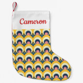 Petite Chaussette De Noël Ajoutez votre motif | géométrique nommé de cercle (Devant)