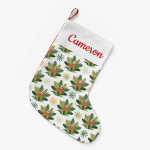 Petite Chaussette De Noël Ajoutez votre motif   tropical nommé de paresse