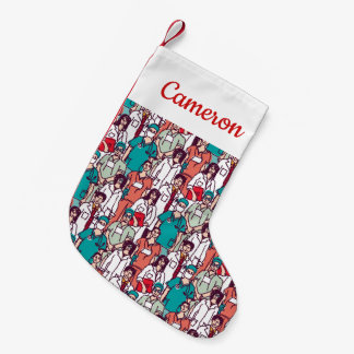 Petite Chaussette De Noël Ajoutez votre motifs nommé de médecin et de