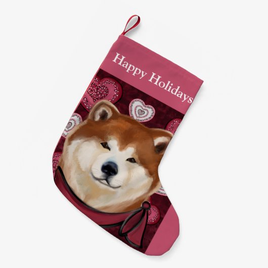 PETITE CHAUSSETTE DE NOËL AKITA (Devant (Accrochage))