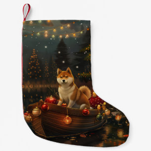 Petite Chaussette De Noël Akita Christmas Festive Voyage