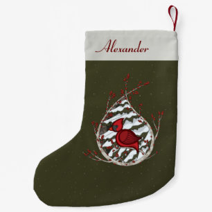Petite Chaussette De Noël Alexandre le Cardinal Custom Stocking