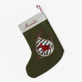 Petite Chaussette De Noël Alexandre le Cardinal Custom Stocking (Dos (Accrochage))