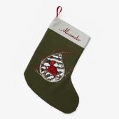 Petite Chaussette De Noël Alexandre le Cardinal Custom Stocking (Devant (Accrochage))