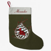 Petite Chaussette De Noël Alexandre le Cardinal Custom Stocking (Devant)