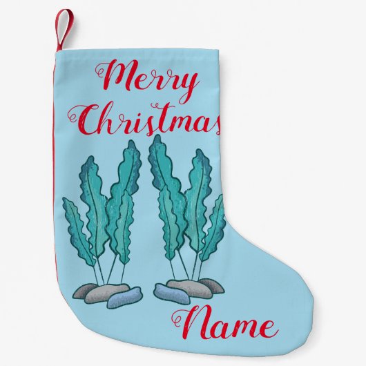 Petite Chaussette De Noël Algues bleues Thunder_Cove (Devant)