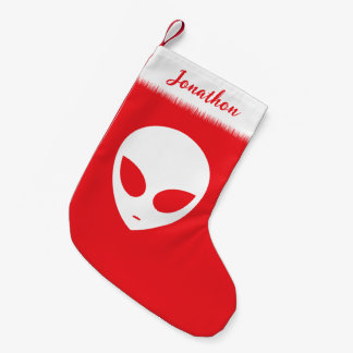 Petite Chaussette De Noël Alien de Noël Personnalisé