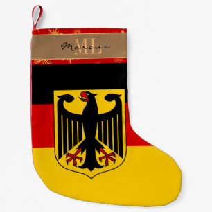 Petite Chaussette De Noël Allemagne, Allemagne, monogramme, flocon de neige