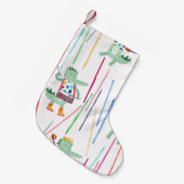 Petite Chaussette De Noël Alligators Musique : Aquarelle Enfant sans joint (Devant (Accrochage))