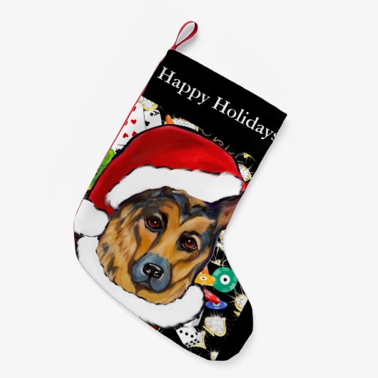 PETITE CHAUSSETTE DE NOËL ALMAN SHEPHERD (Devant (Accrochage))