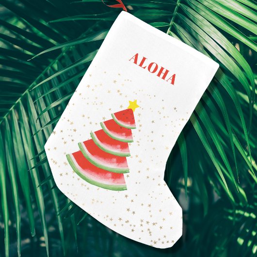 Petite Chaussette De Noël Aloha Red Watermelon Tree Petite réserve de Noël
