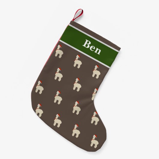 Petite Chaussette De Noël Alpaca Noël spécial motif (Devant (Accrochage))