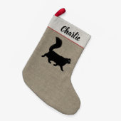 Petite Chaussette De Noël Amant personnalisé à cheveux longs d'animal (Devant (Accrochage))
