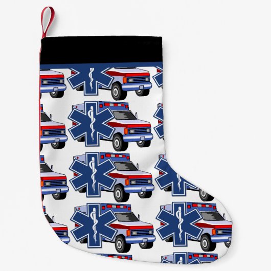 Petite Chaussette De Noël Ambulance de l'infirmier SME d'EMT (Devant)