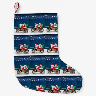 Petite Chaussette De Noël American Eskimo Chien Noël Père Noël