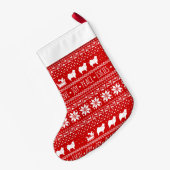 Petite Chaussette De Noël American Eskimo Chiens Noël Eskies vacances (Dos (Accrochage))