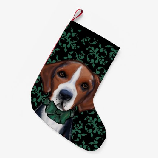 Petite Chaussette De Noël American Foxhound (Devant (Accrochage))