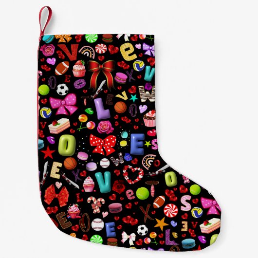 Petite Chaussette De Noël Amour (Devant)