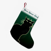 Petite Chaussette De Noël Amoureux des chats Noël Stocking Customisé (Devant (Accrochage))