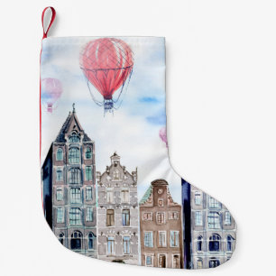 Petite Chaussette De Noël Amsterdam en montgolfière
