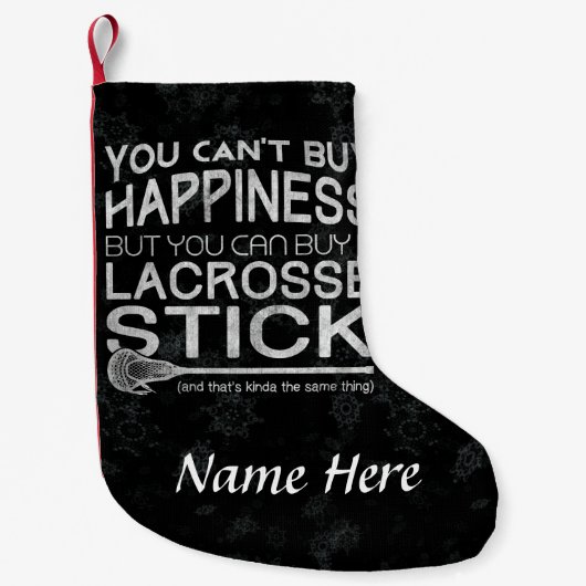 Petite Chaussette De Noël Amusant Lacrosse Conception Noël Stocker (Devant)