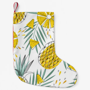 Petite Chaussette De Noël Ananas juteux : motif vintage brillant.