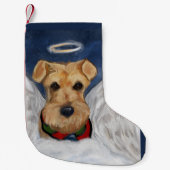 Petite Chaussette De Noël Ange Airedale Terrier (Devant)