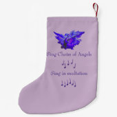 Petite Chaussette De Noël Ange de Noël pourpre, petit (Dos)