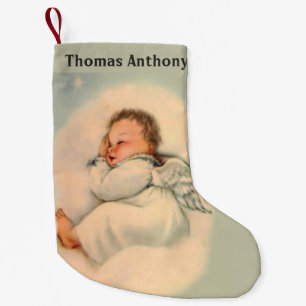 Petite Chaussette De Noël Ange personnalisé de bébé