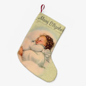 Petite Chaussette De Noël Ange personnalisé de sommeil en nuage (Devant (Accrochage))