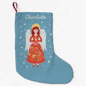 Petite Chaussette De Noël Angel personnalisé (Devant)