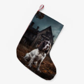 Petite Chaussette De Noël Anglais Springer espagnol Halloween effroi (Devant (Accrochage))