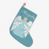 Petite Chaussette De Noël Angle turquoise (Devant (Accrochage))