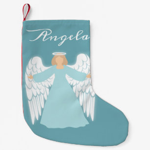 Petite Chaussette De Noël Angle turquoise