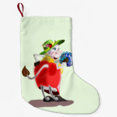 Petite Chaussette De Noël Animation de Noël de vache moderne (Devant)