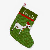 Petite Chaussette De Noël Animaux de compagnie Chèvre Noël Stocking (Devant (Accrochage))