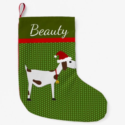 Petite Chaussette De Noël Animaux de compagnie Chèvre Noël Stocking (Devant)