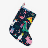 Petite Chaussette De Noël Animaux De Noël, Design Sans Fil. (Devant (Accrochage))