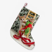 Petite Chaussette De Noël Annie & l'Elfe - Chat / Kitten Noël Stocking (Devant (Accrochage))