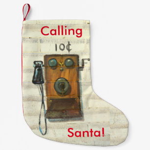 Petite Chaussette De Noël appel père Noël stockage de noël