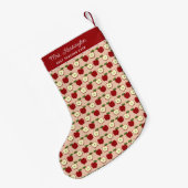 Petite Chaussette De Noël Appréciation de l'enseignant Motif Red Apple (Dos (Accrochage))