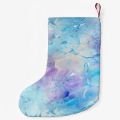 Petite Chaussette De Noël Aqua Blue Purple Ice Neige Noël (Dos)