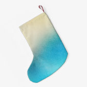 Petite Chaussette De Noël Aqua Cream Gold Sparkle Glam Unicorn lumières (Dos (Accrochage))