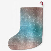 Petite Chaussette De Noël Aqua Sparkle Nom de la licorne (Dos)