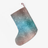 Petite Chaussette De Noël Aqua Sparkle Nom de la licorne (Dos (Accrochage))