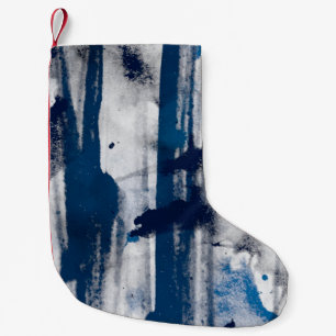 Petite Chaussette De Noël Aquarelle Abstraite sur papier. Texture artistique