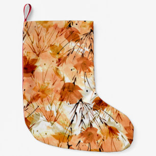 Petite Chaussette De Noël Aquarelle Botaniques : Motif Plante Vintage.