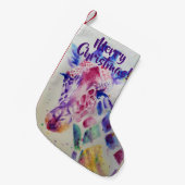 Petite Chaussette De Noël Aquarelle de la Giraffe de la Cute Joyeux Noël (Devant (Accrochage))
